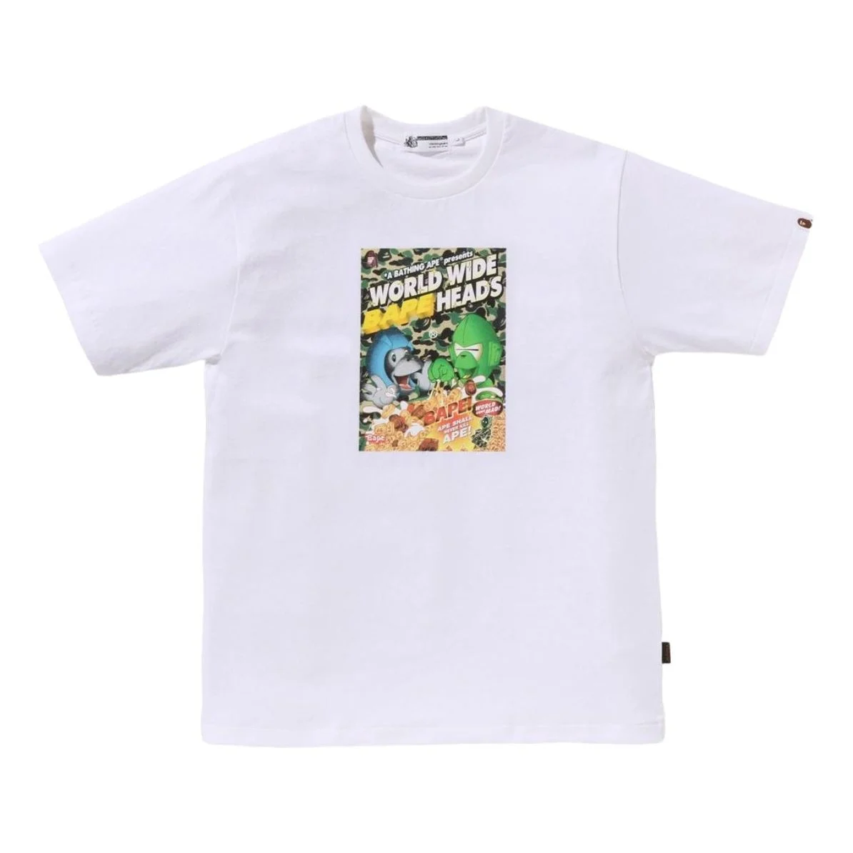 A Bathing Ape Heads Flyer Tee 'White' 1K70-109-007-WHITE - 1