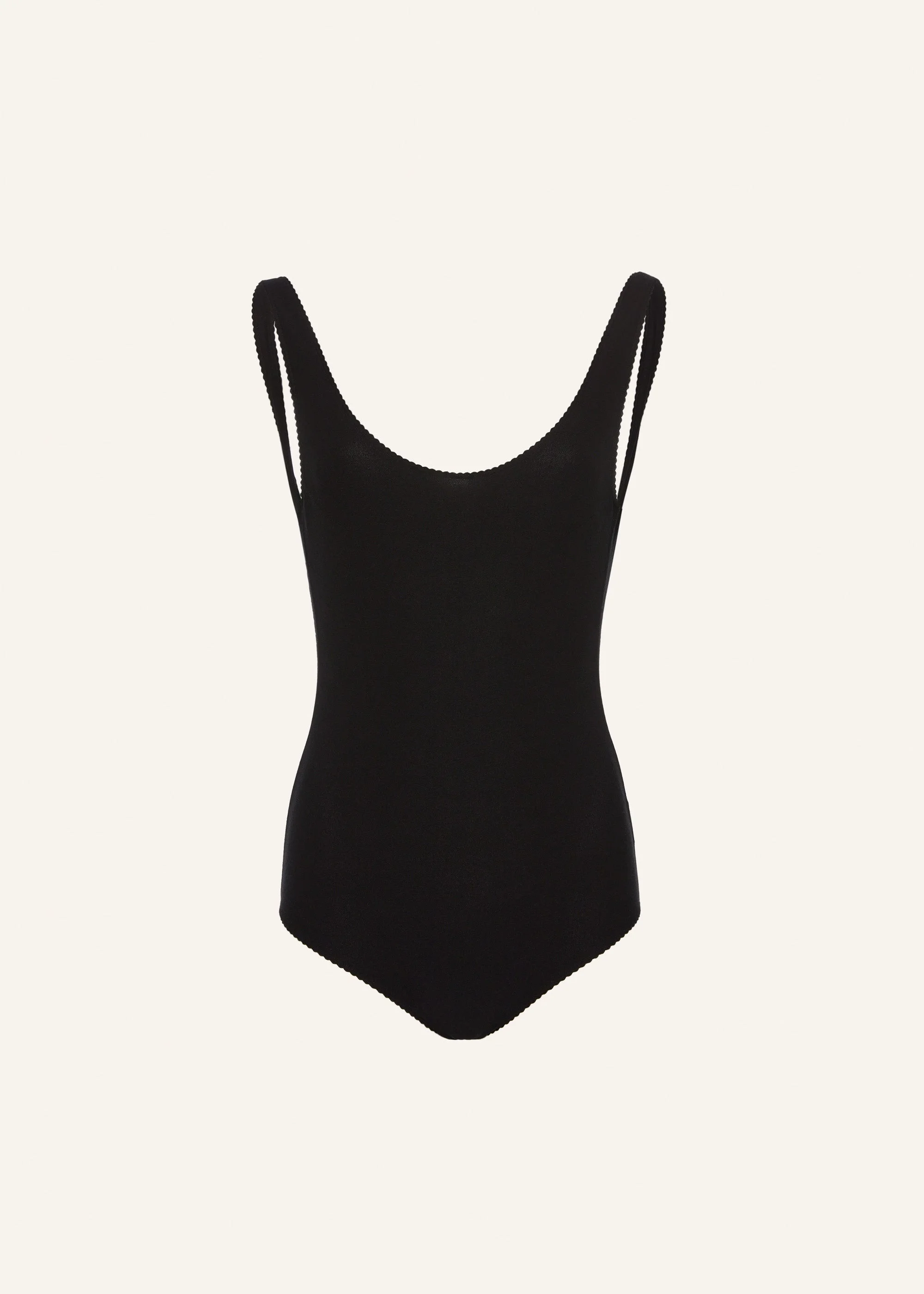 Scoop-back bodysuit in black - 1