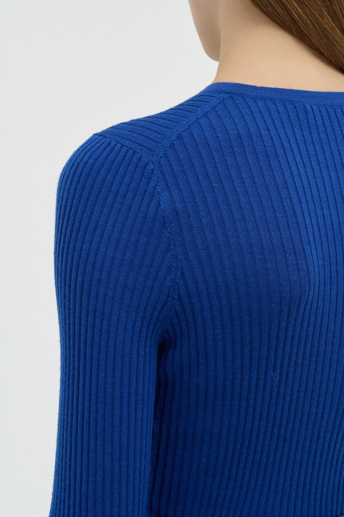 Browning Knit Sweater in Cobalt Cashmere Silk - 6