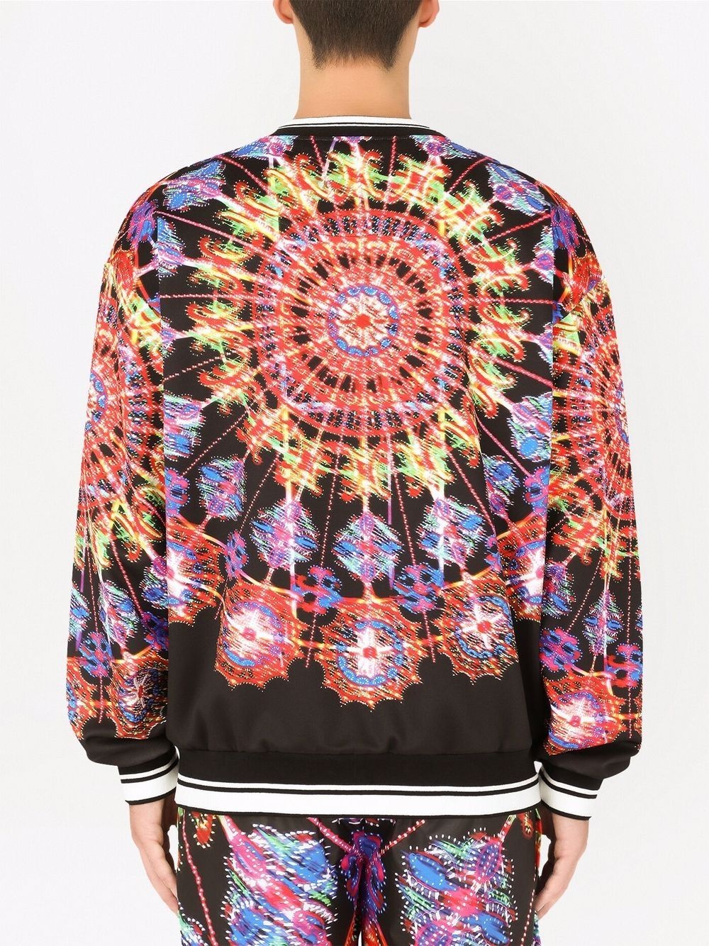 Illumination-print technical jersey sweatshirt - 4