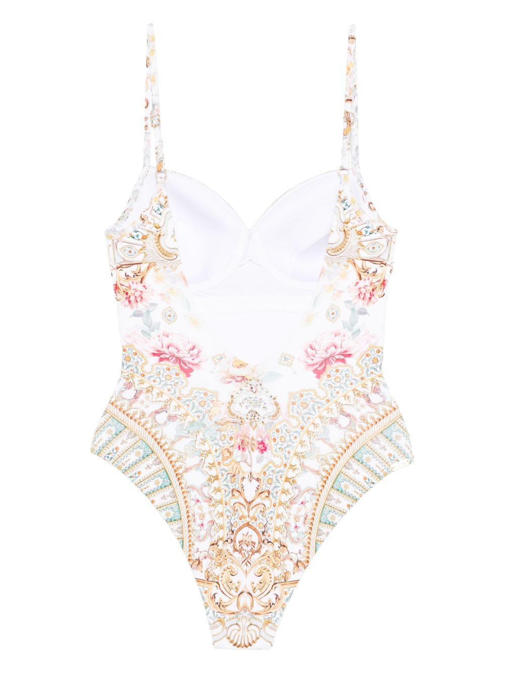sweetheart-neck embellished swimsuit - 2