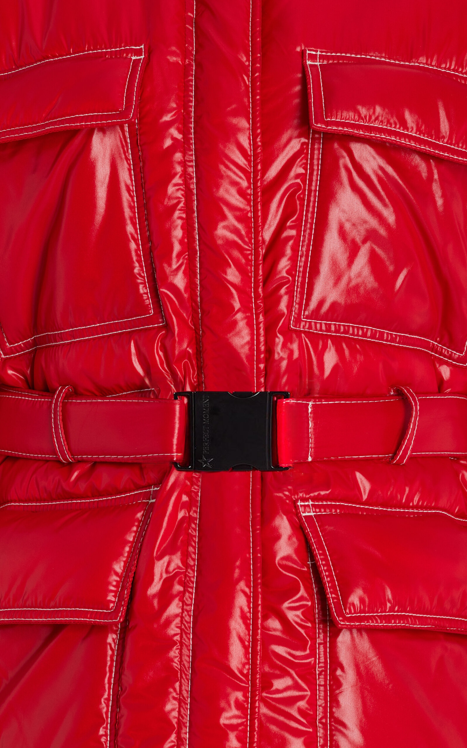 Jade Belted Ski Shirt Jacket red - 5