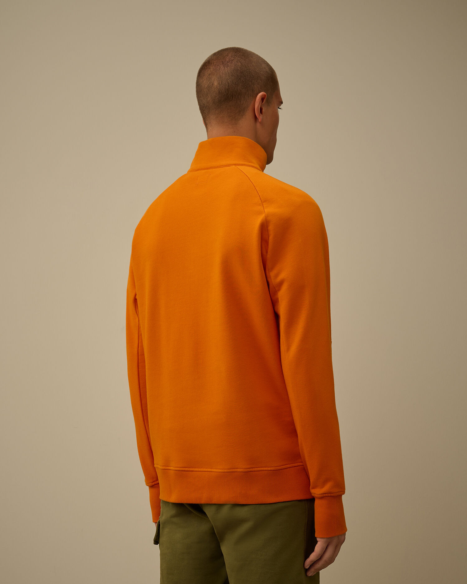Diagonal Raised Fleece Half Zip Sweatshirt - 4