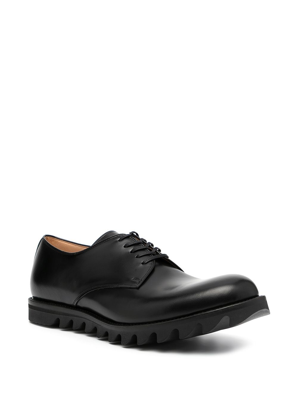 lace-up leather derby shoes - 2