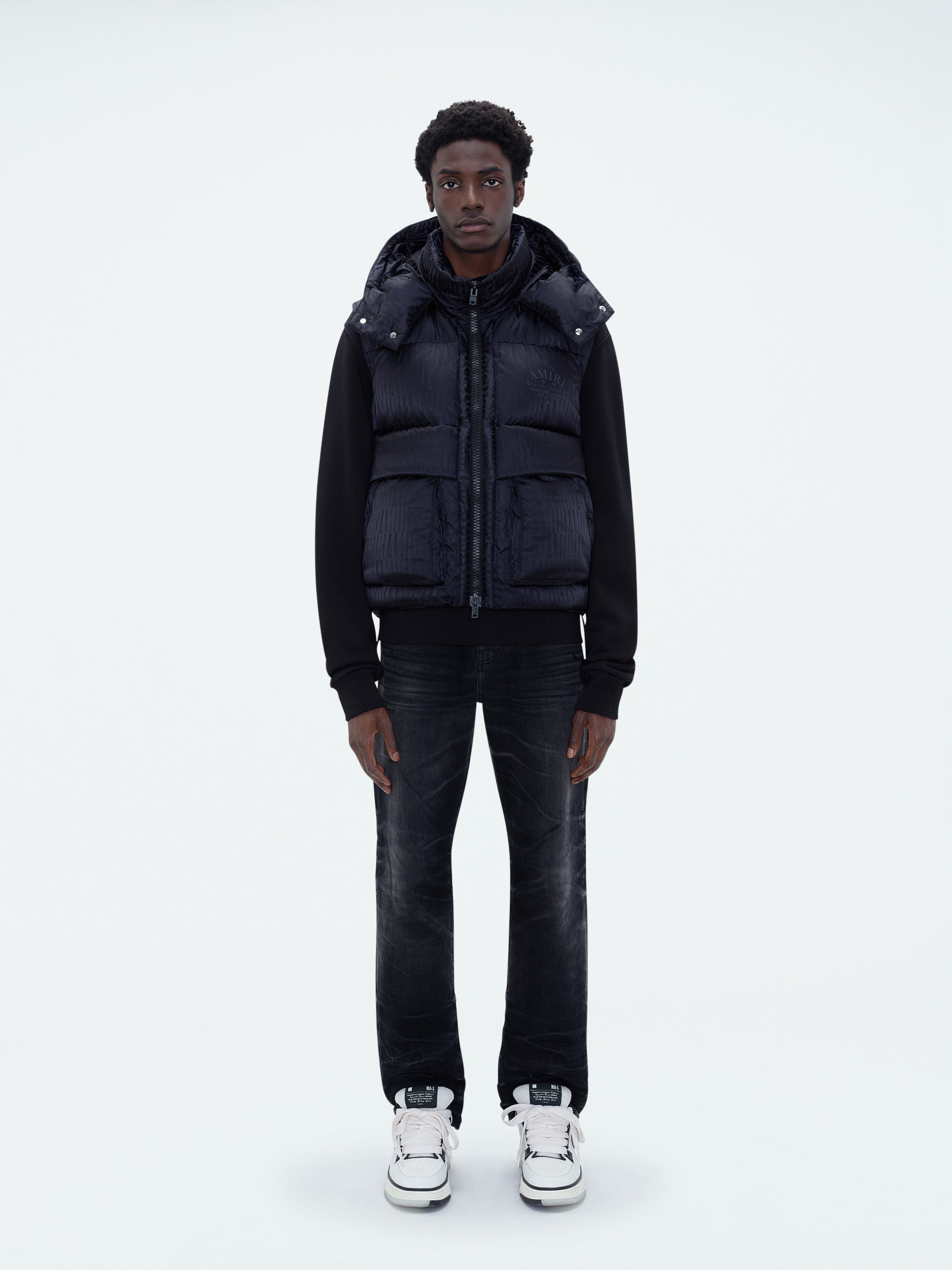 AMIRI JACQUARD DOWN GILET - 2