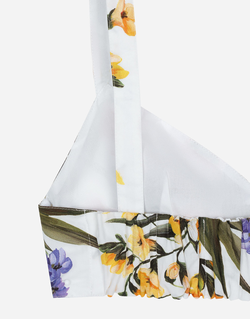 Cotton bralette with garden print 3