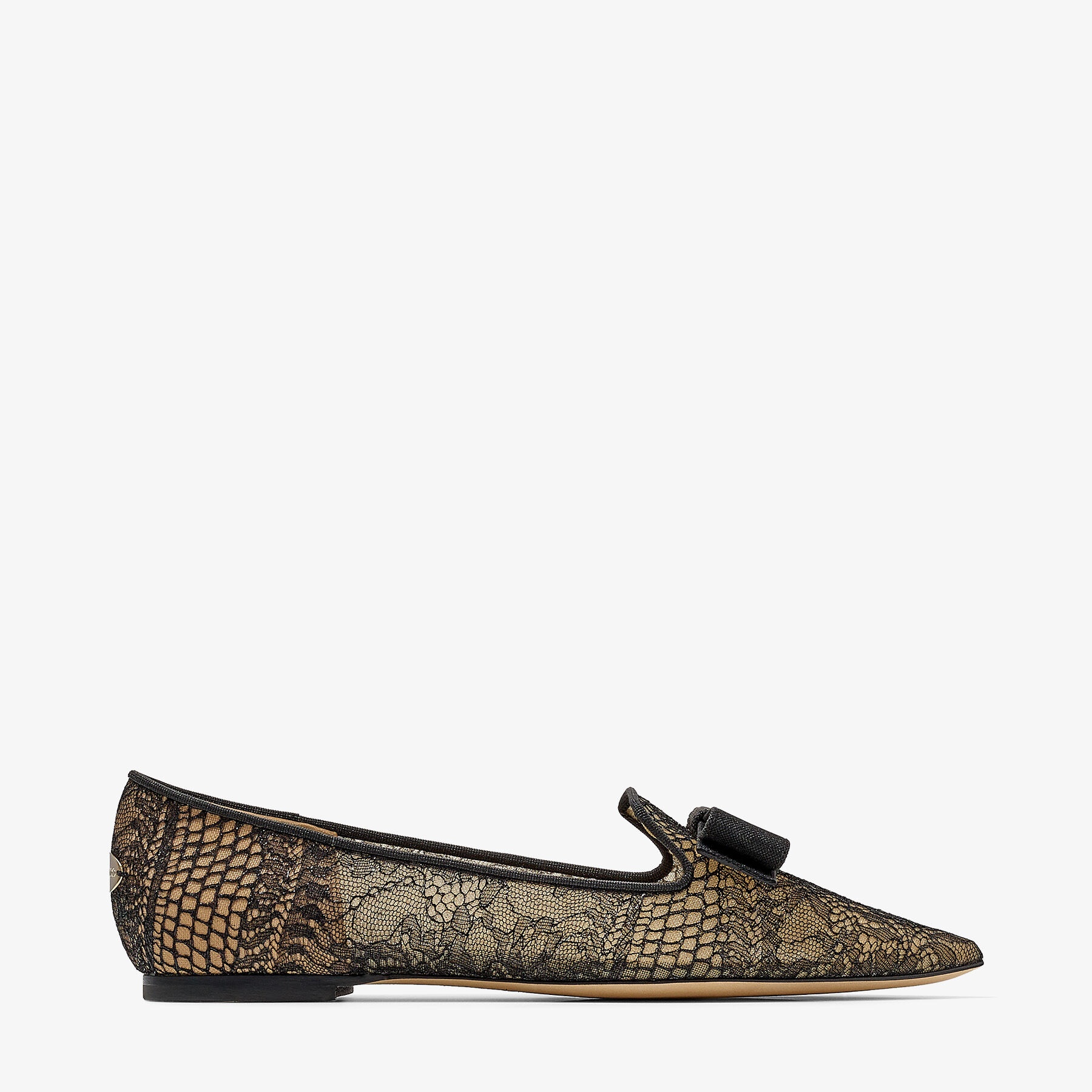 Gala
Black Metallic Lace and Glitter Flats - 1