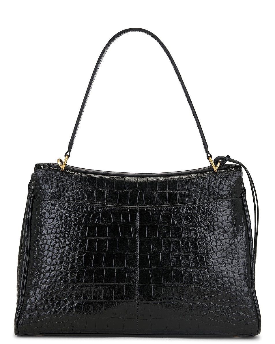 Rodeo Embossed Croc Medium Top Handle Bag - 4