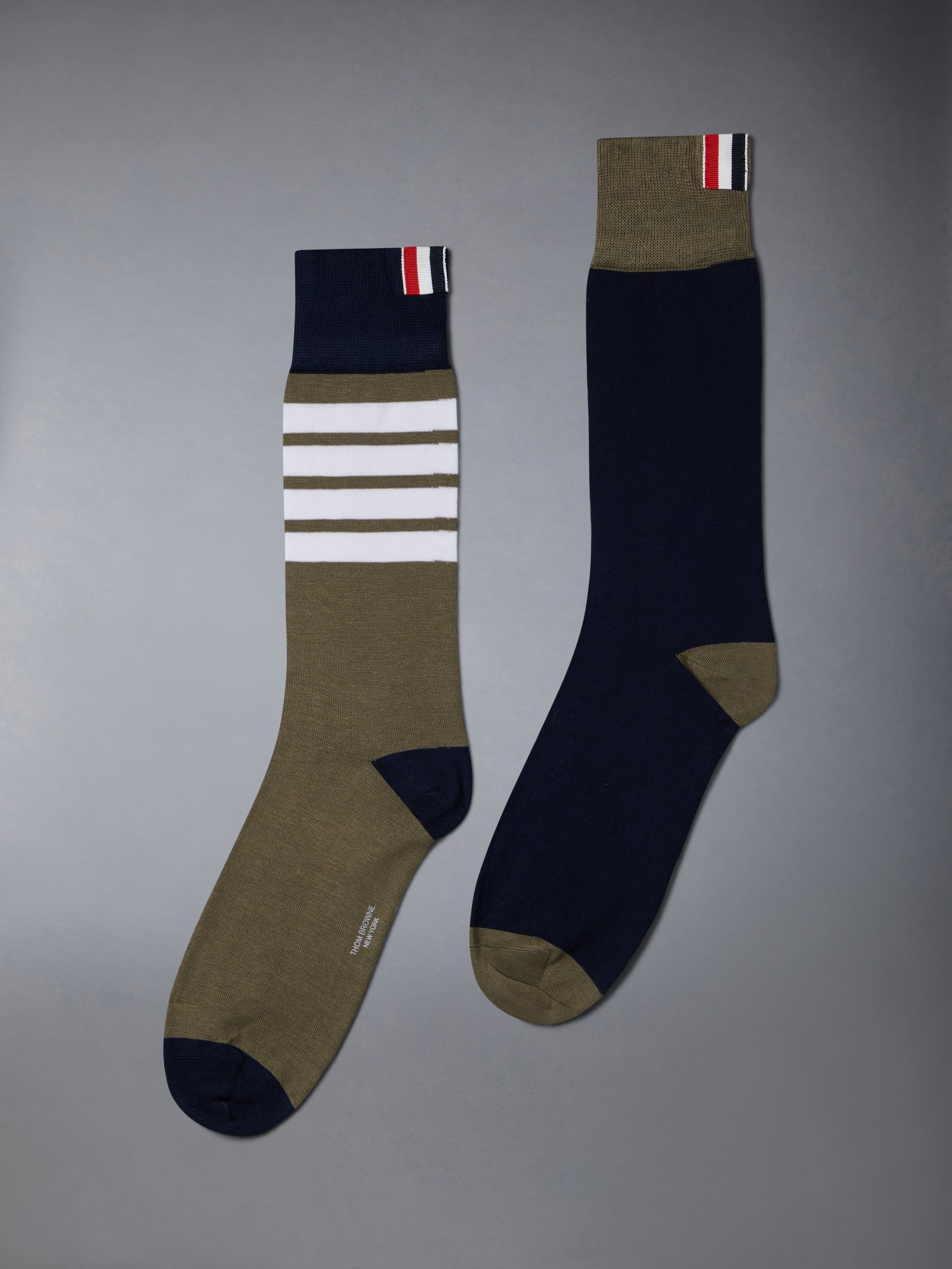 Funmix Cotton 4-Bar Mid Calf Socks - 1