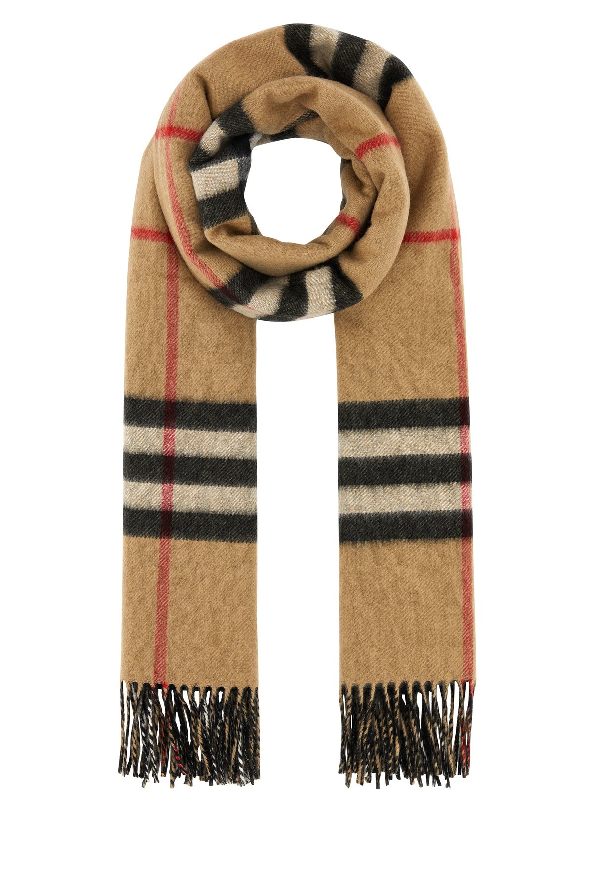 Embroidered cashmere scarf - 1