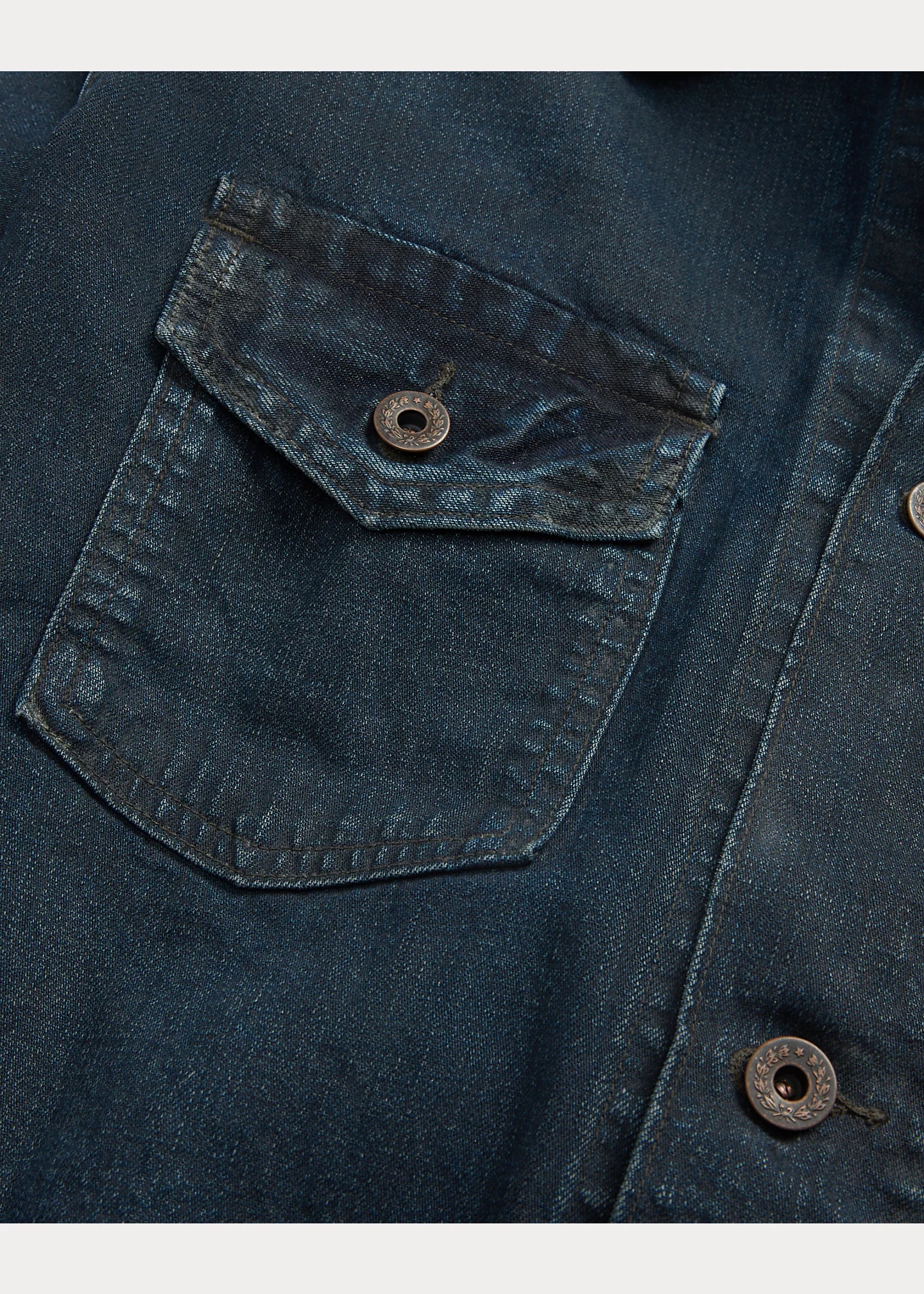Corduroy-Trim Indigo Denim Shirt Jacket - 5