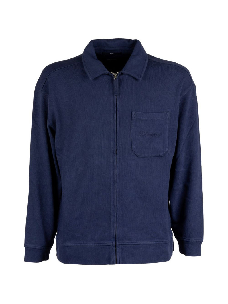 ziped chest-pocket cotton shirt 1
