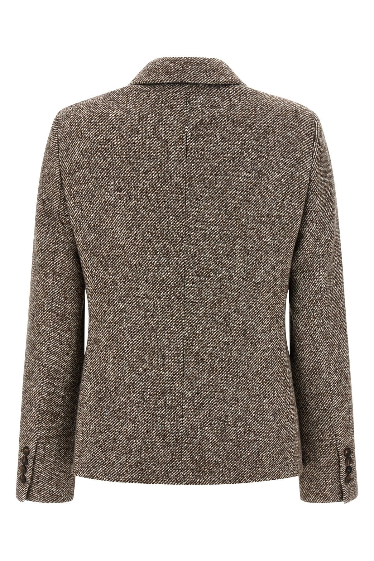 Brunello Cucinelli Women Double-Breasted Silk Blend Blazer - 3
