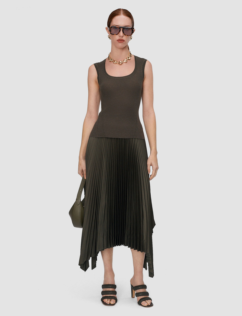 JOSEPH Alaou Linen Blend Knit Vest Top outlook