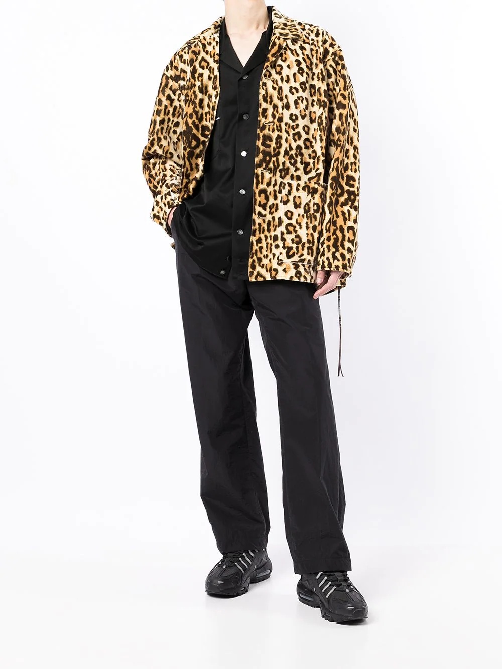 leopard-print patch-pocket shirt - 2