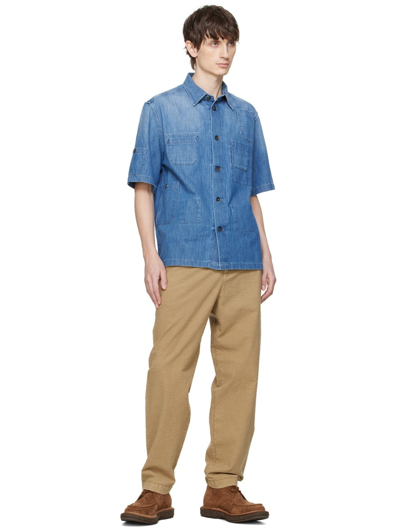BARENA Blue Nodola Denim Shirt outlook