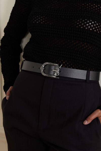 SAINT LAURENT Monogramme leather belt outlook