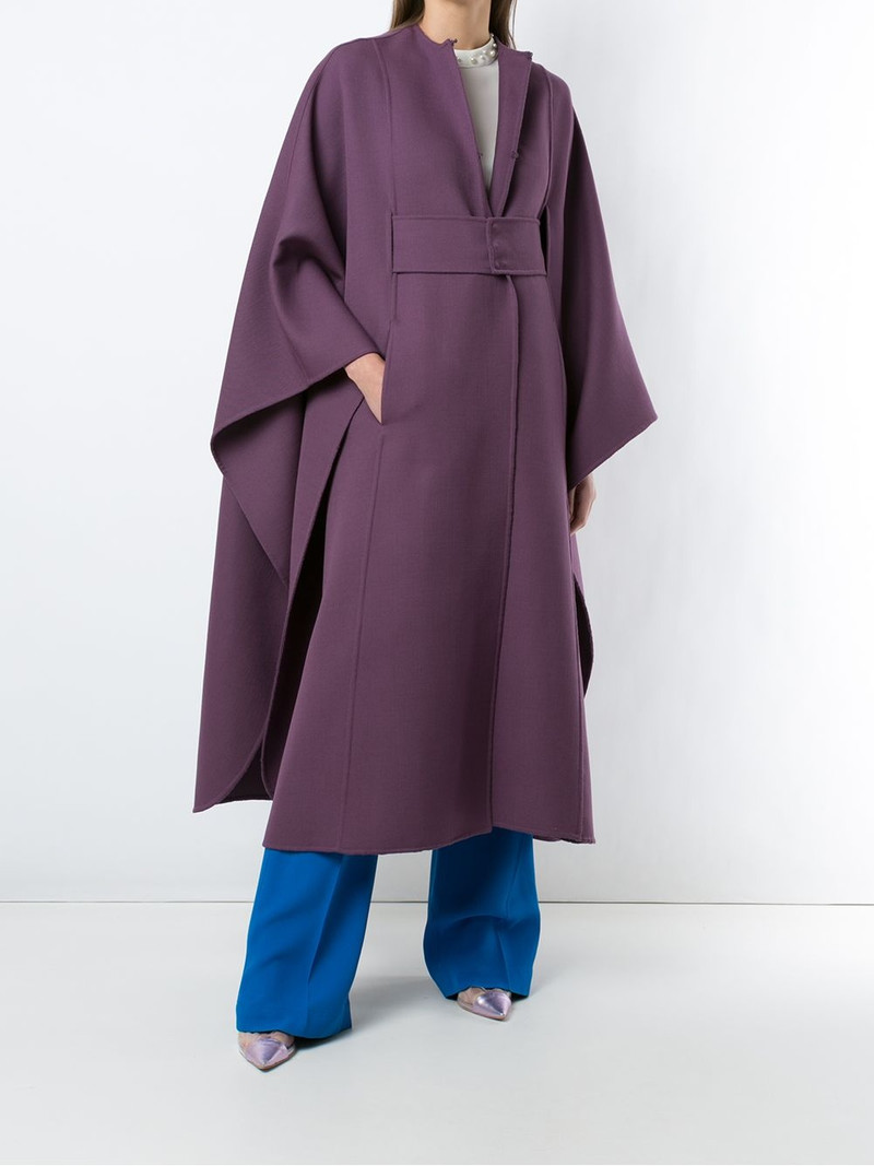 Valentino draped mid-length cape outlook
