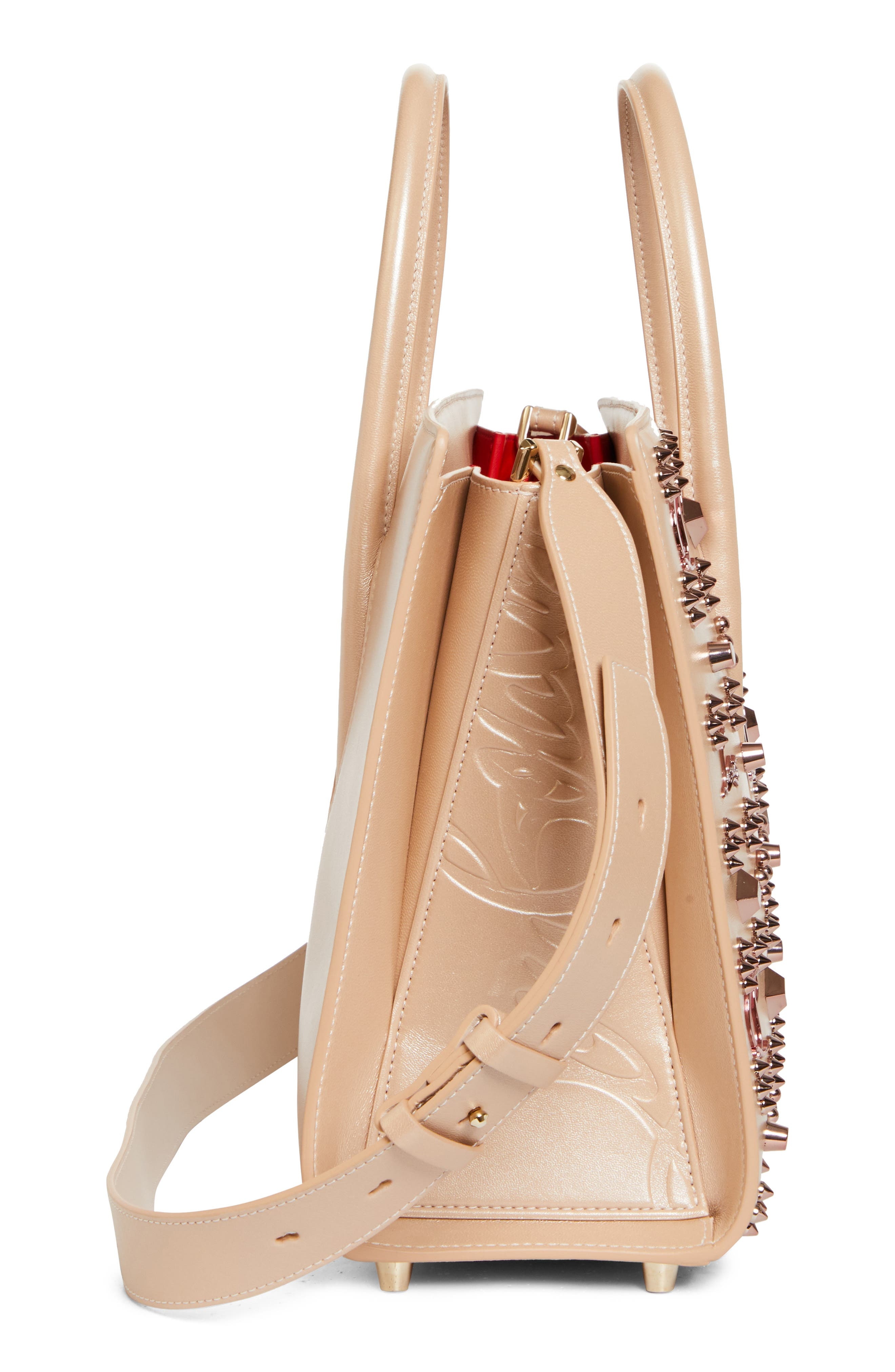 Christian Louboutin Paloma Loubinthesky Leather Top Handle Bag in Leche/Multi at Nordstrom - 6