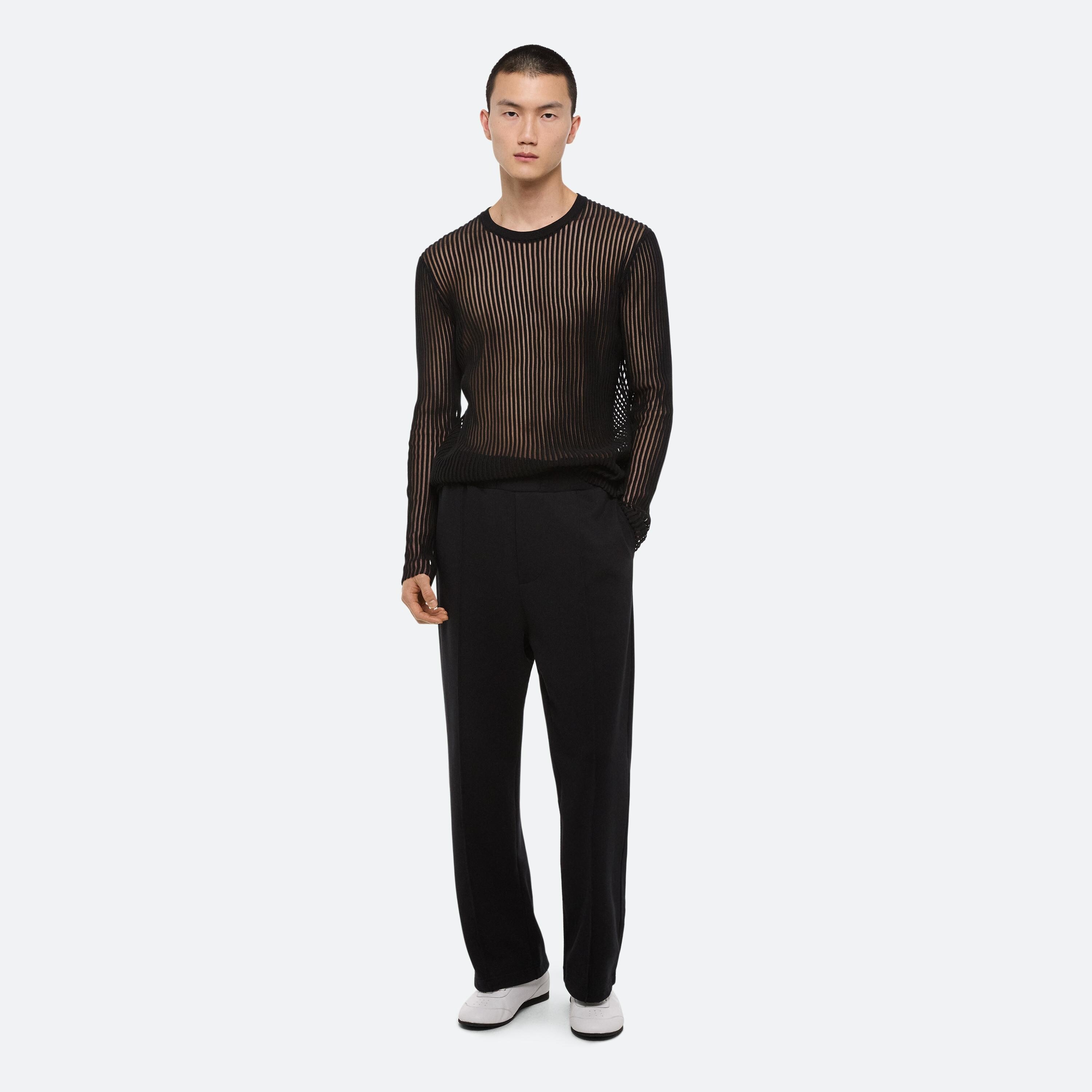 SPACED SHEER CREWNECK - 2