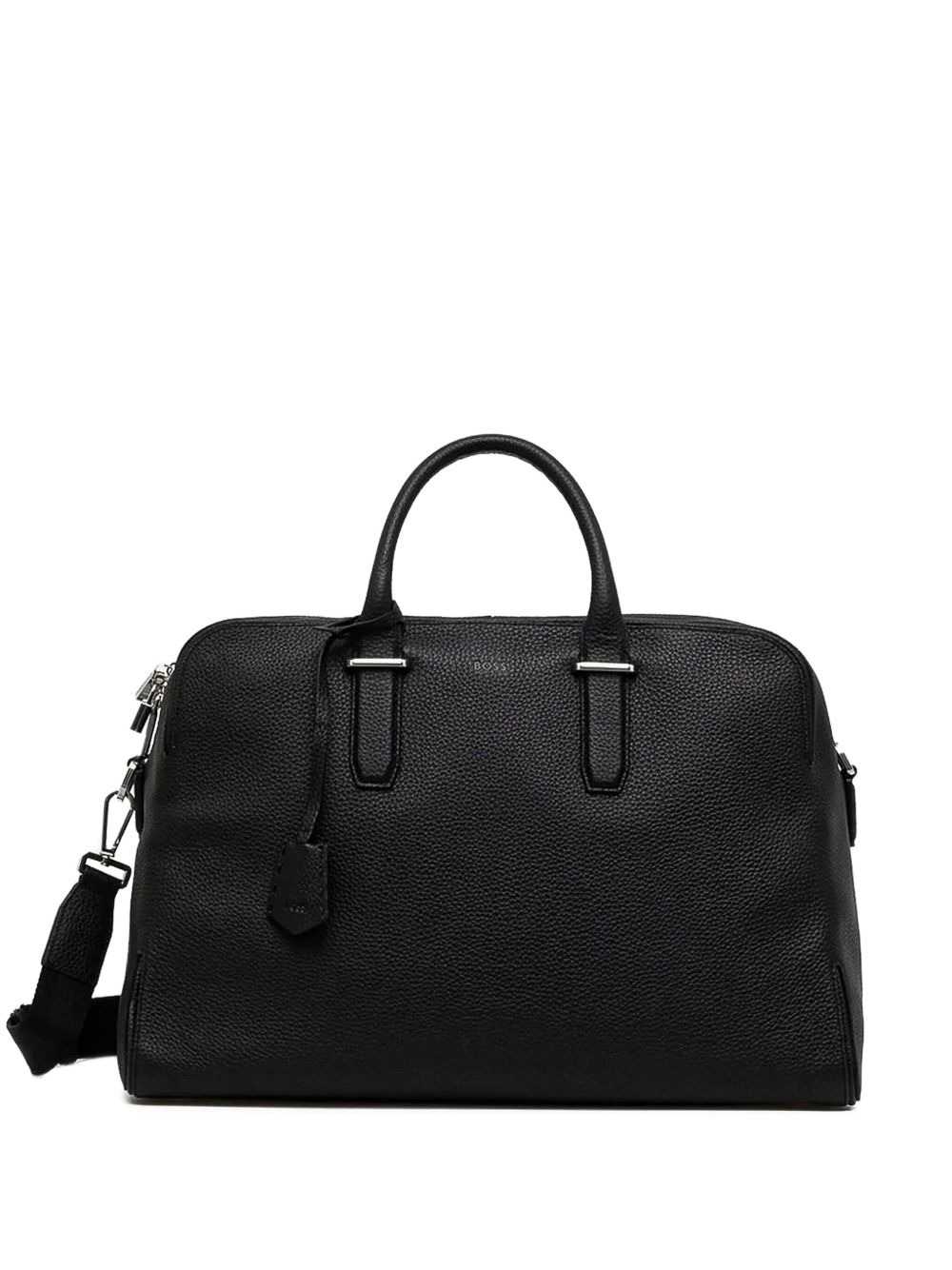 leather top-handle holdall - 1