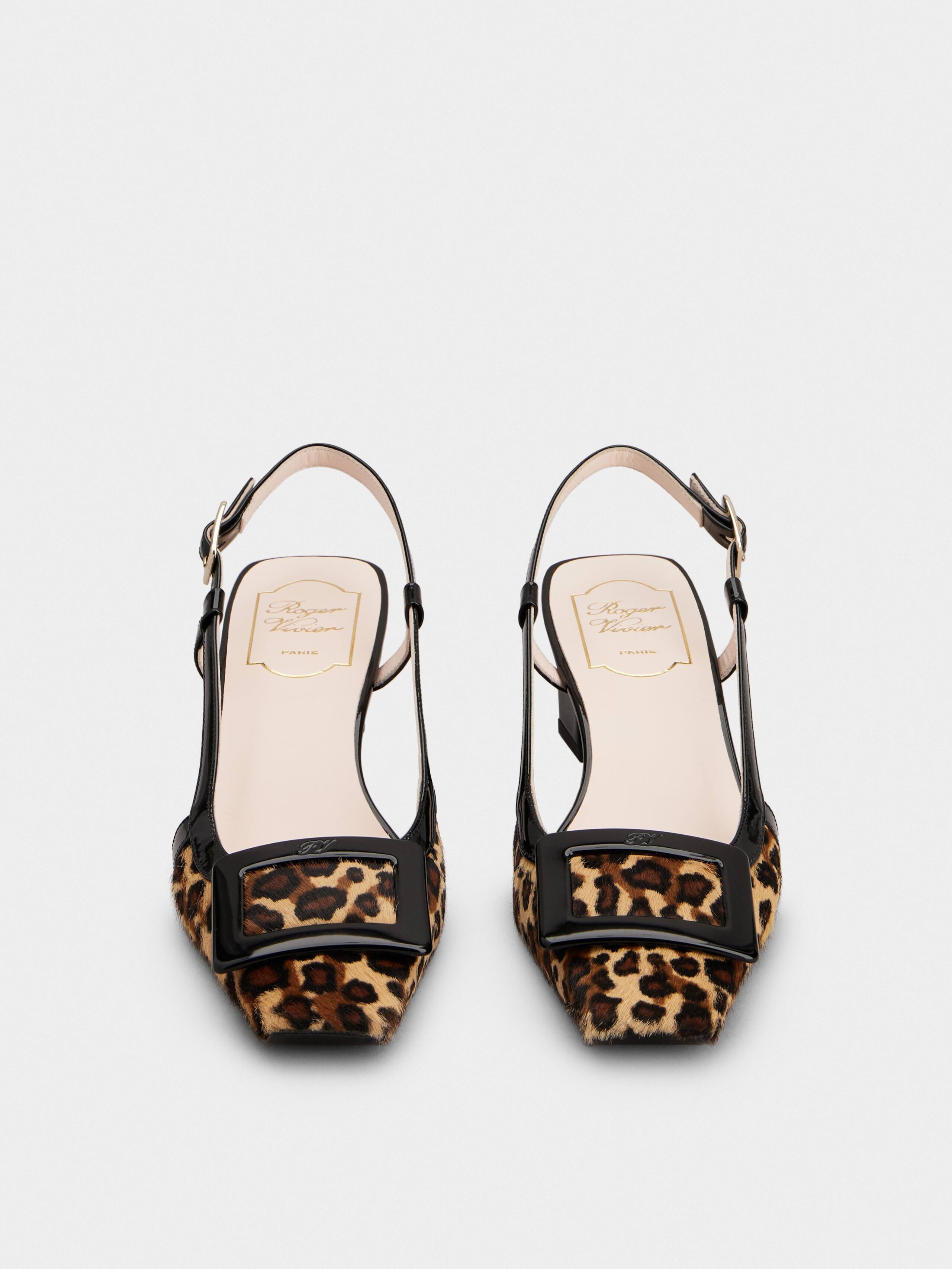 Belle Vivier Slingback Pumps in leather - 7