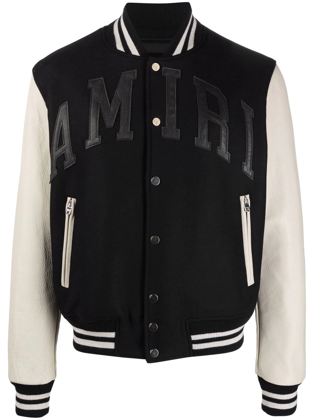 logo-appliqué varsity bomber jacket - 1