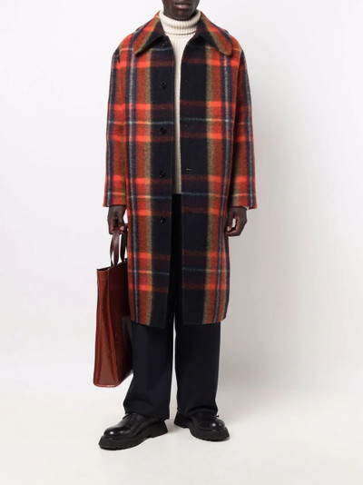 Jil Sander checked single-breasted coat outlook