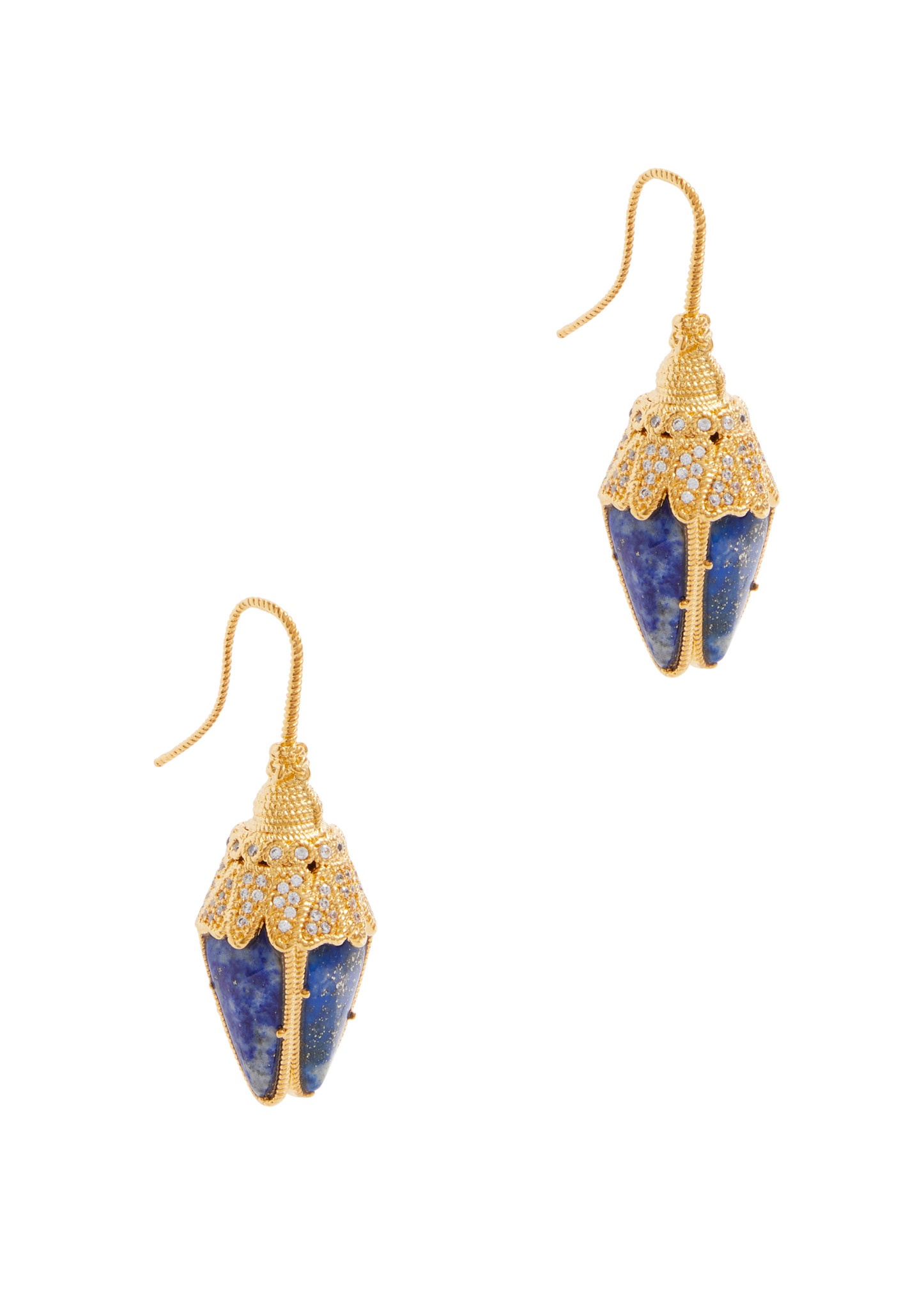 Bloom 12kt gold-plated drop earrings - 1