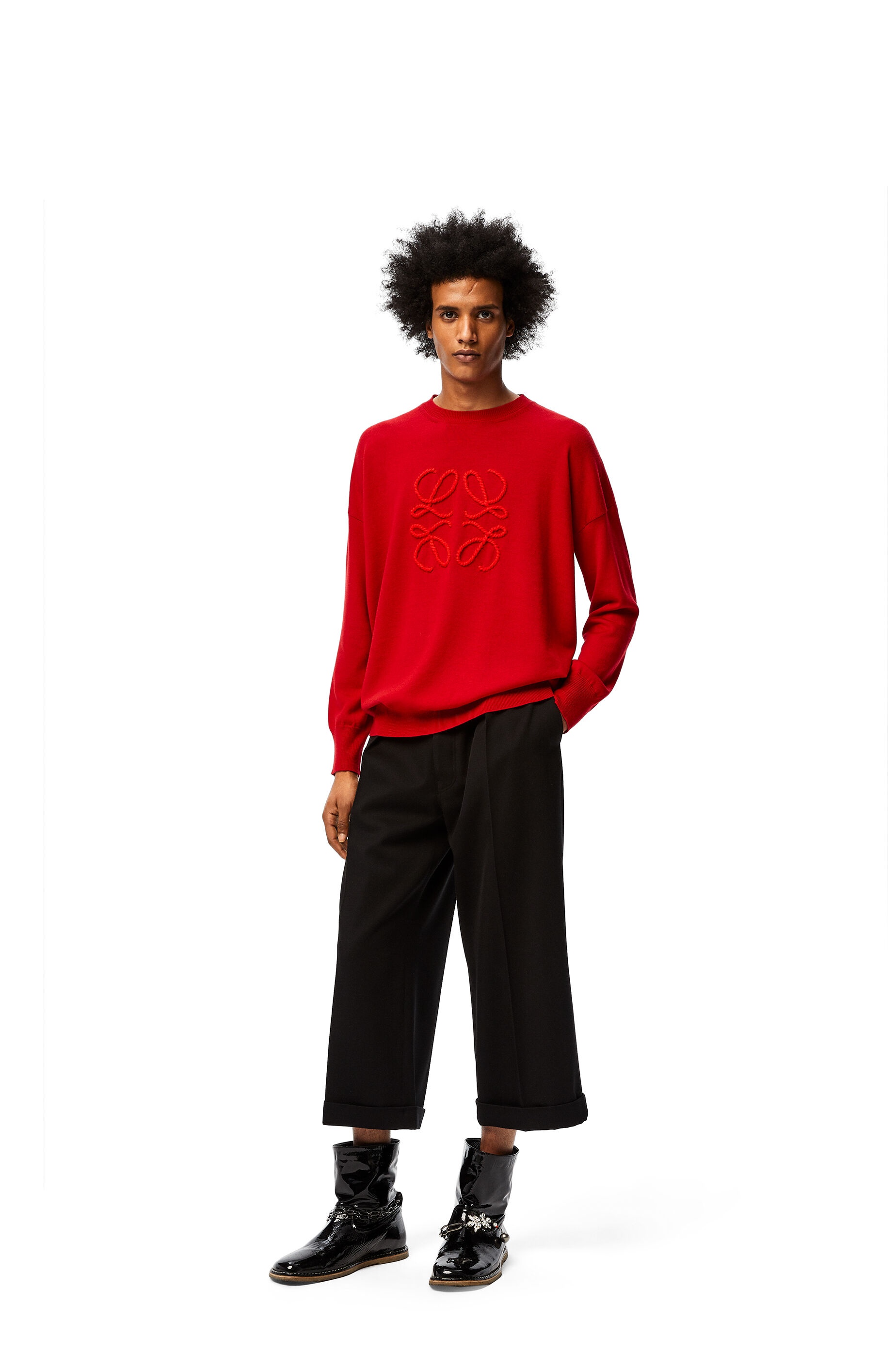 Anagram stitch sweater in wool and cashmere - 2