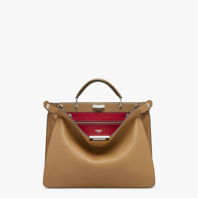 Beige leather bag 1