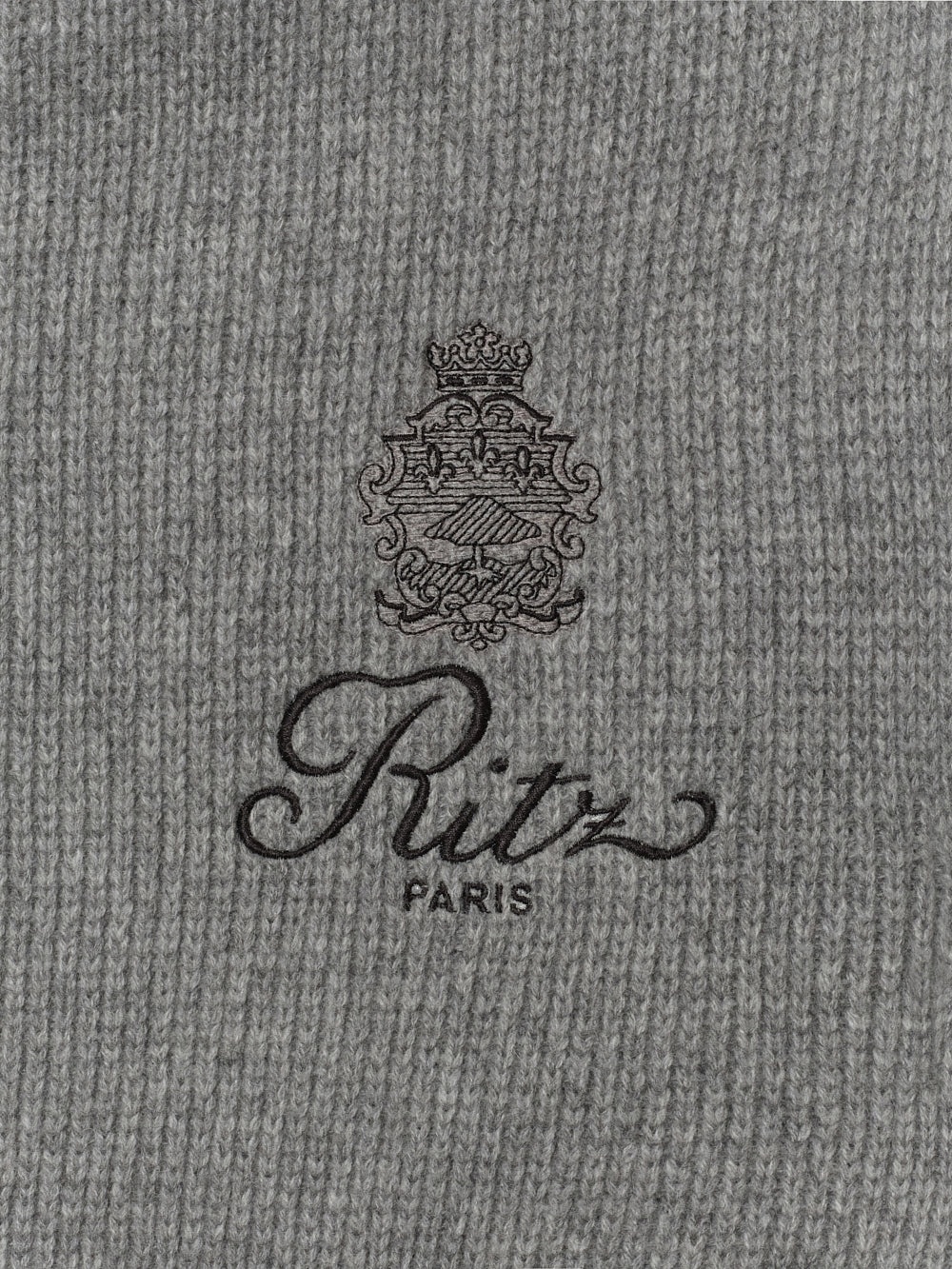 Ritz Men's Cashmere Full Zip Hoodie in Warm Gray - 2