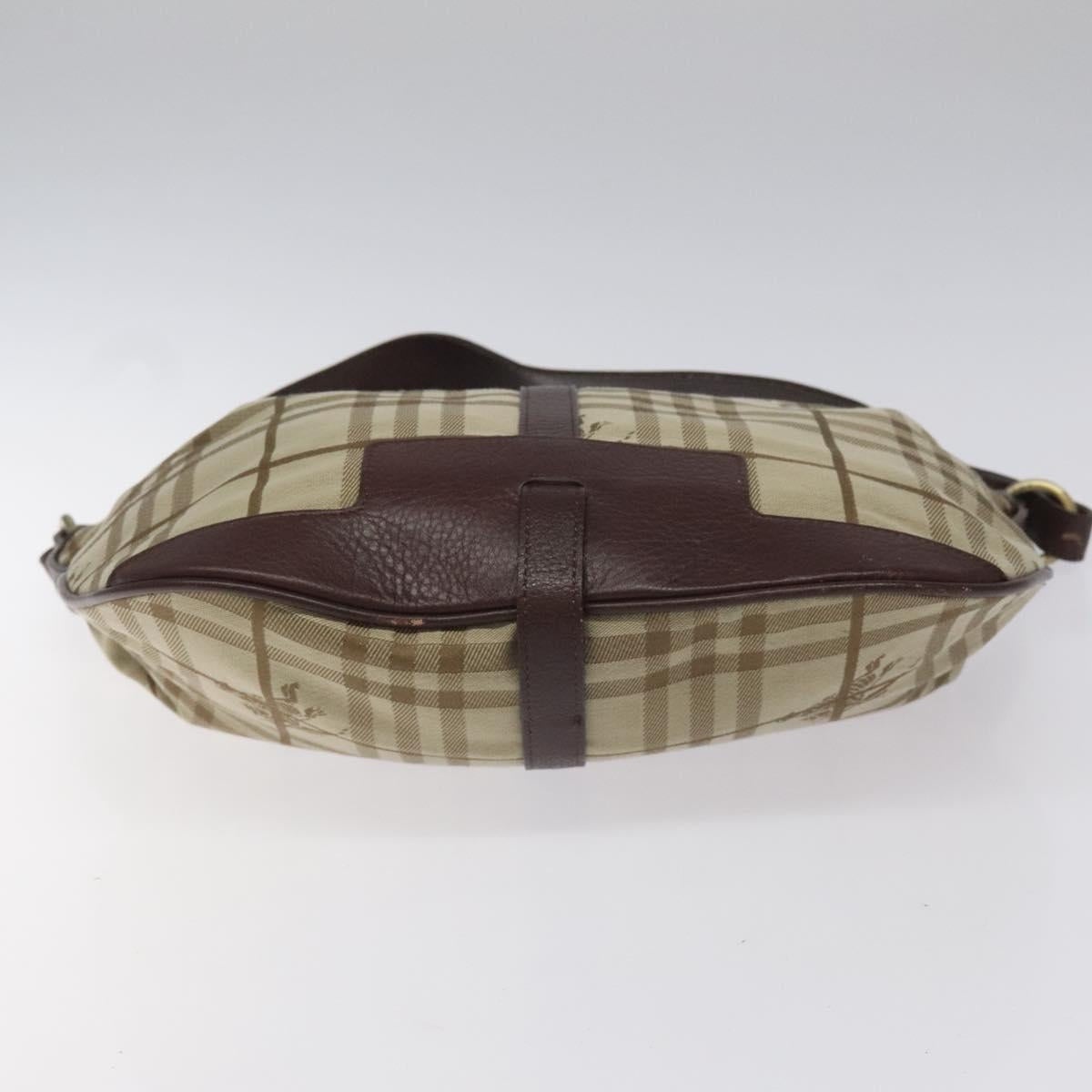 Burberry Nova Check Shoulder Bag Canvas Leather Beige Brown - 9