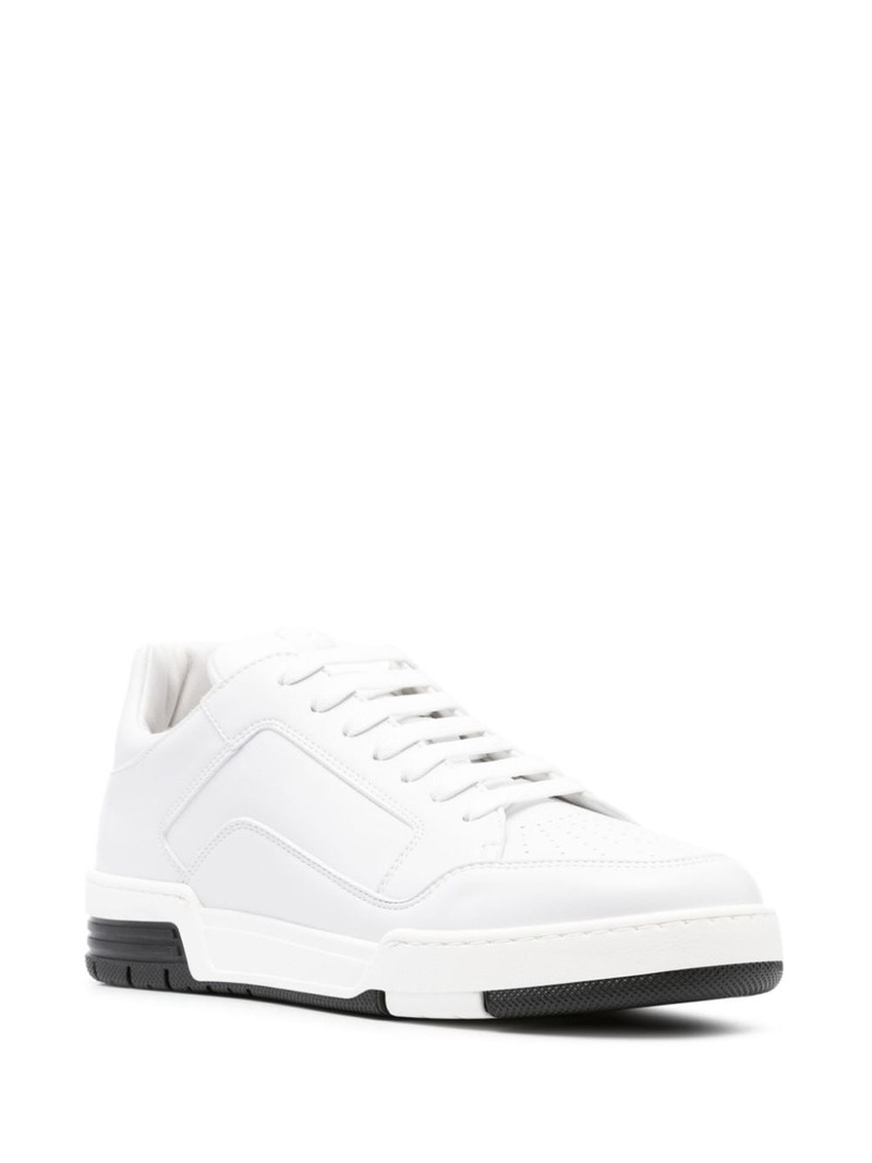 Moschino leather lace-up sneakers outlook