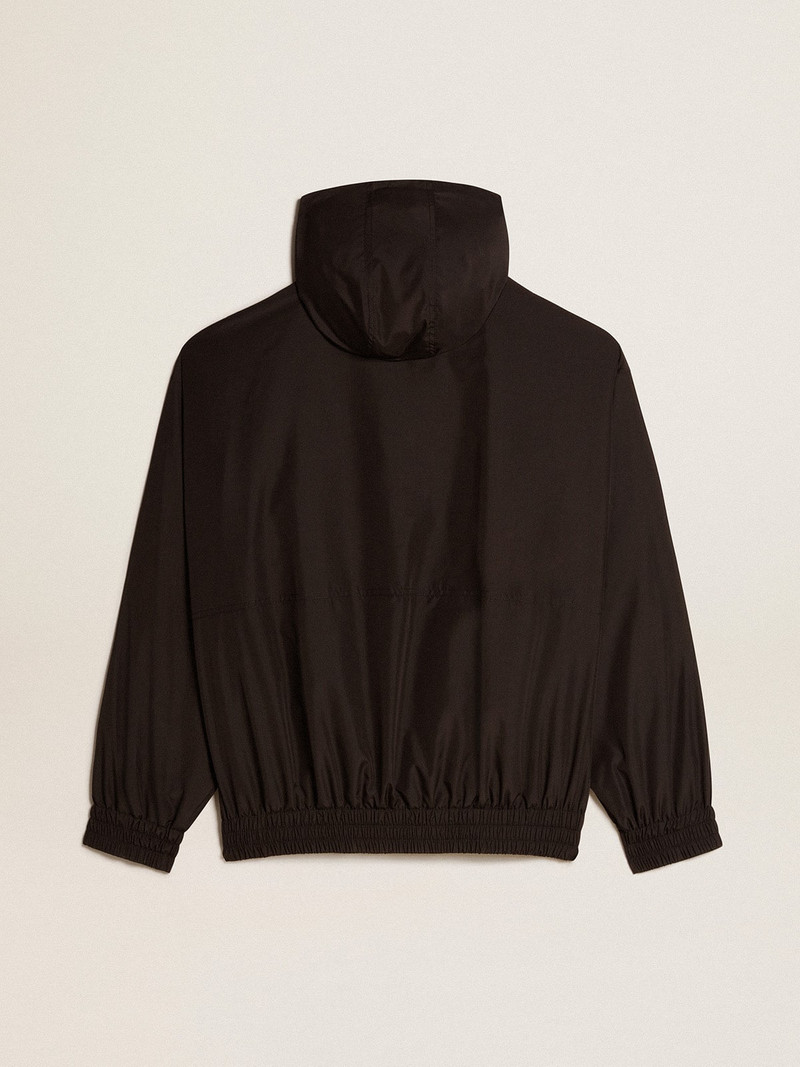 Golden Goose Black windbreaker with hood outlook