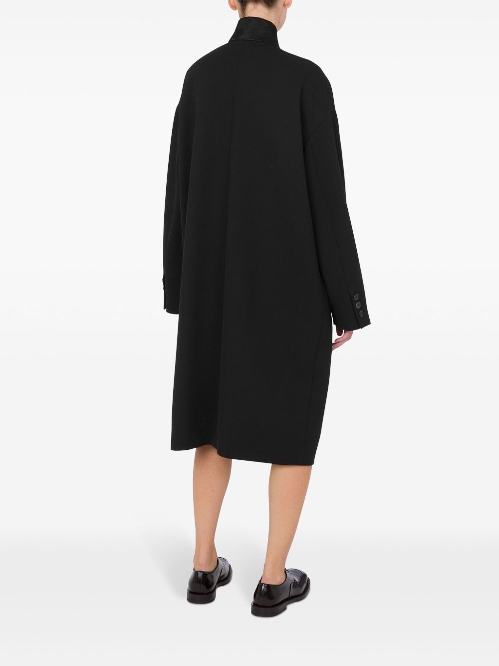 contrasting collar coat - 3