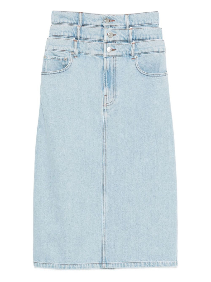 triple layer denim skirt 1