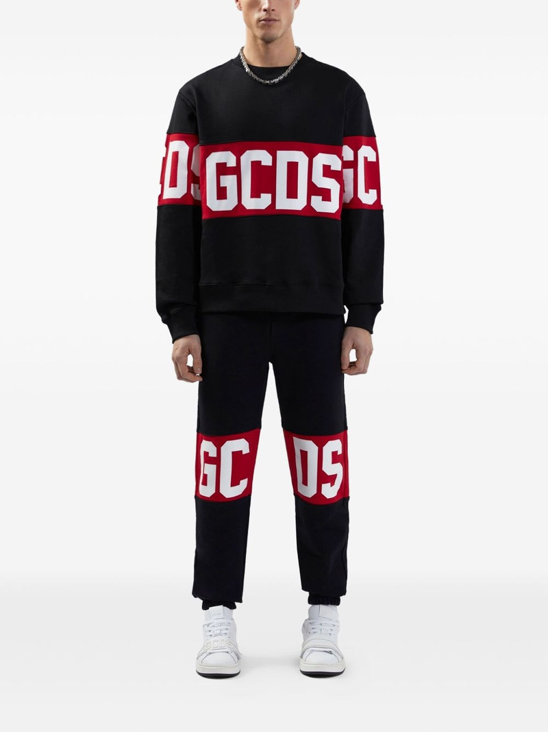 GCDS Band-logo crew-neck sweatshirt outlook