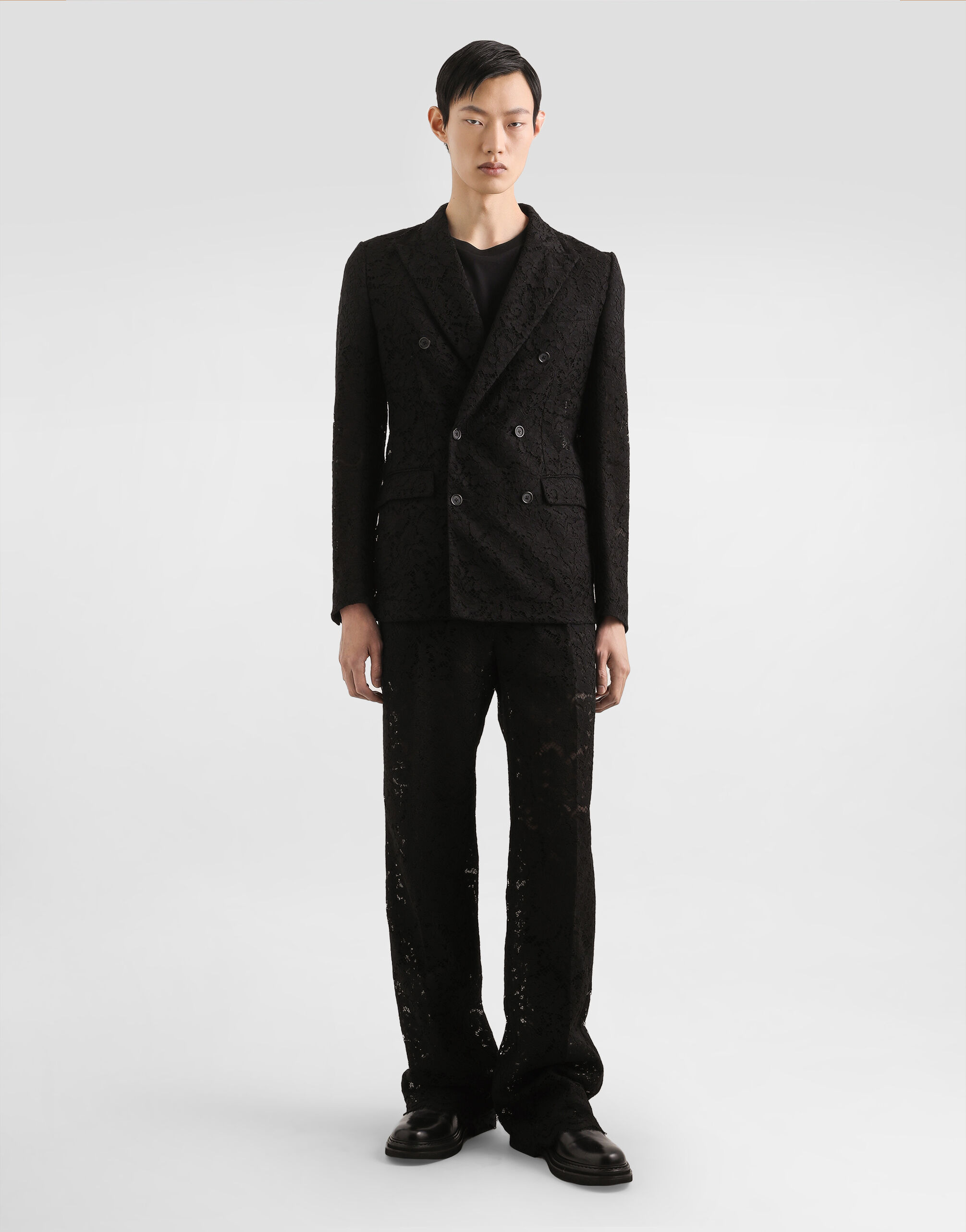 Sicilia double-breasted jacket in cordonetto lace - 2