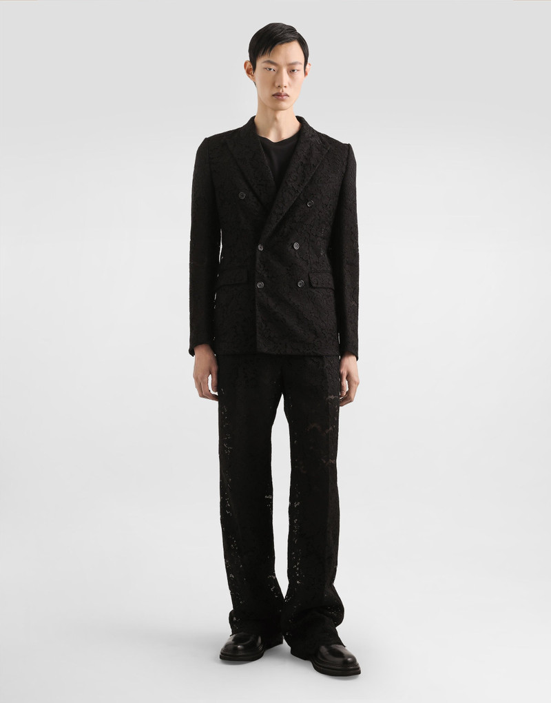 Dolce & Gabbana Sicilia double-breasted jacket in cordonetto lace outlook