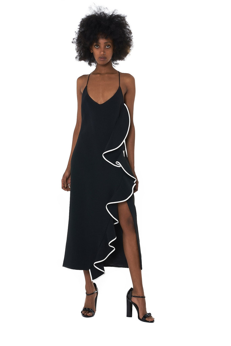 David Koma Split Ruffle Dress outlook