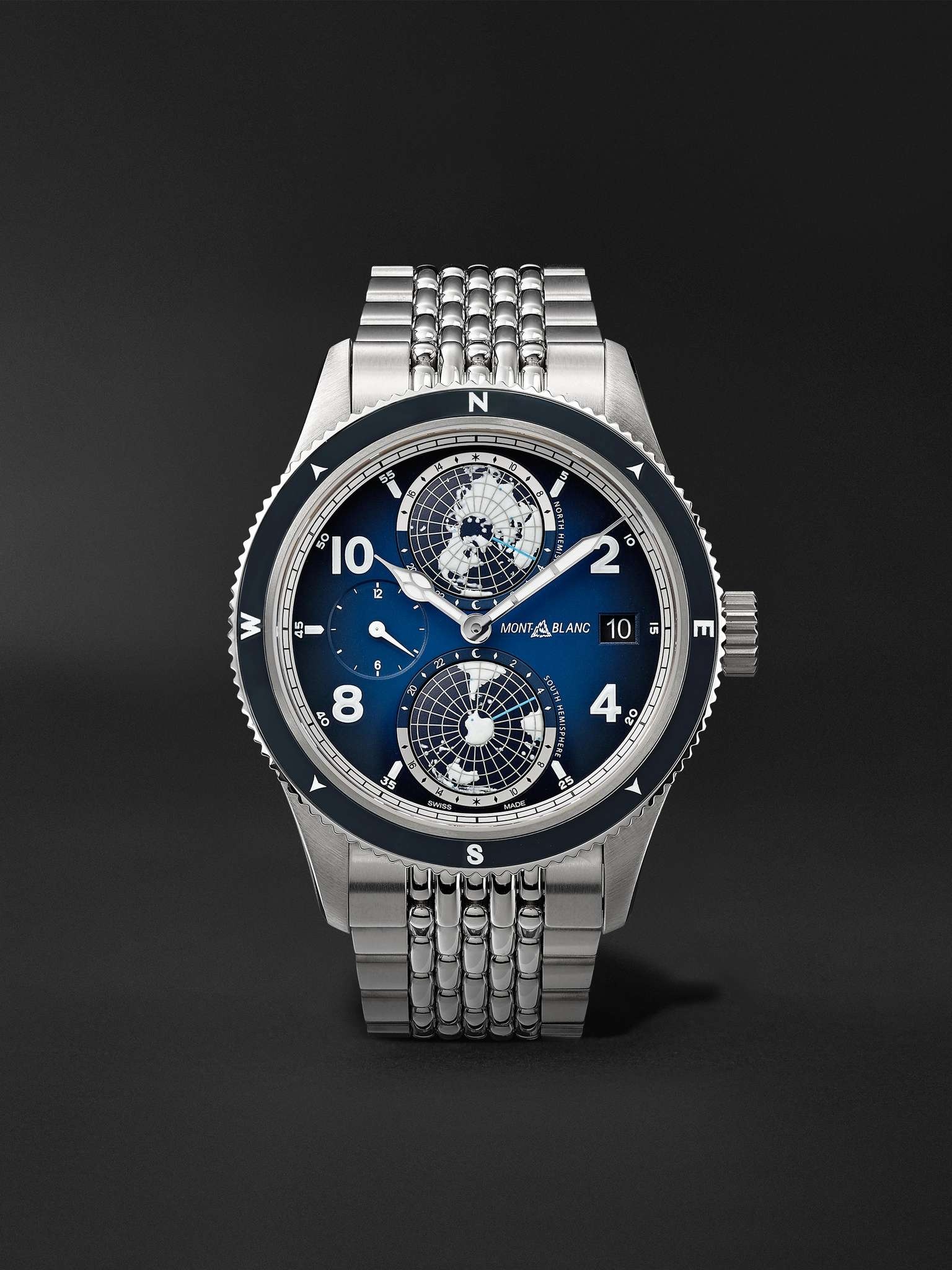 1858 Geosphere Automatic GMT 42mm Titanium and Stainless Steel Watch, Ref. No. 125567 - 1