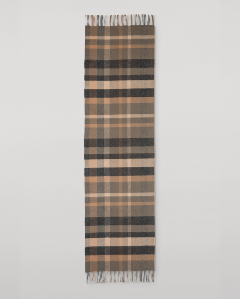 Tantallon Brown Cashmere Scarf 4