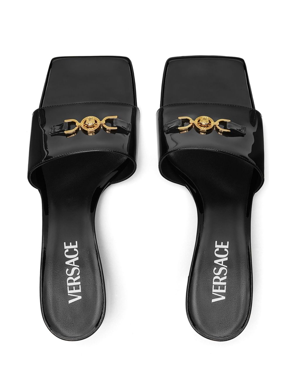 Medusa-head leather mules - 4