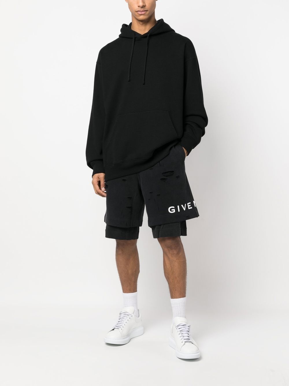 logo-print track shorts - 2