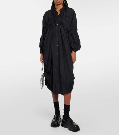 Noir Kei Ninomiya Draped cotton midi dress outlook