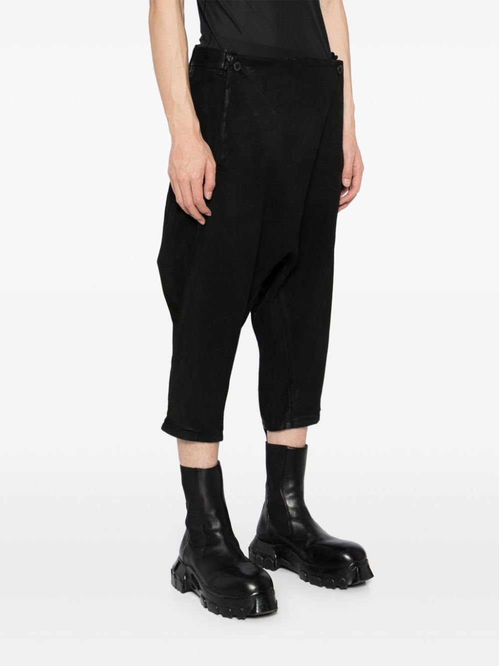 coated pressed trousers - 3