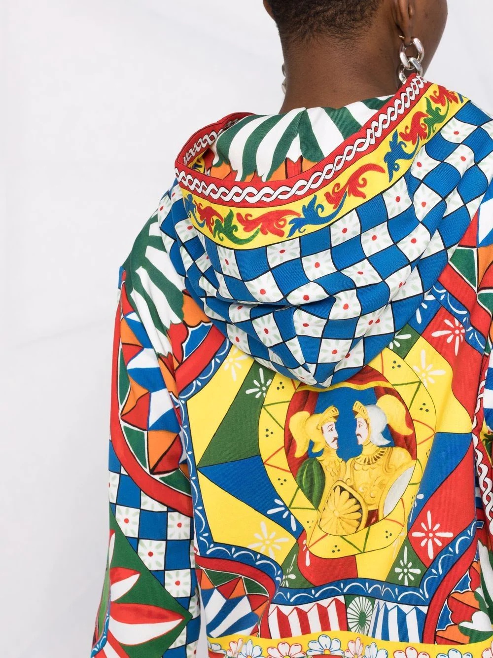Carretto-print hoodie - 3
