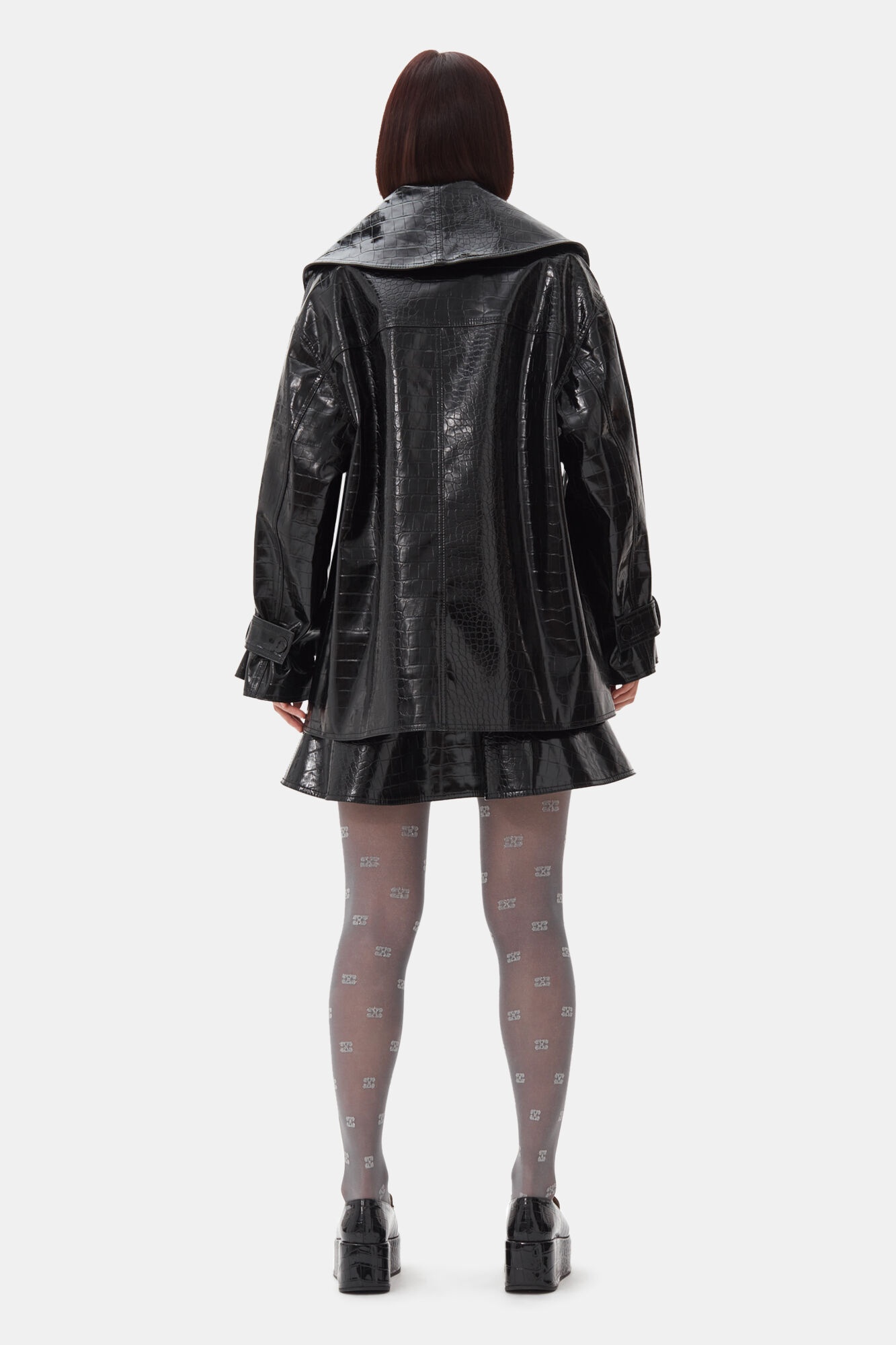 BLACK FUTURE COATED MIDI JACKET - 5