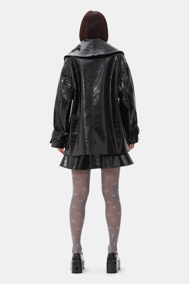 BLACK FUTURE COATED MIDI JACKET 5
